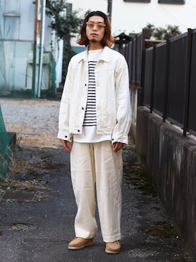 「marka（マーカ）のアイテム（ブルゾン）」を使った、ARKnets STAFFさん（メンズ・173cm）の冬コーディネート