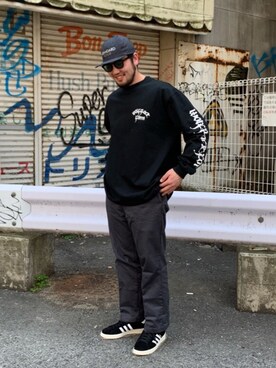 「WP（ダブリューピー）のアイテム（トップス）」を使った、ARKnets STAFFさん（メンズ・178cm）の夏コーディネート