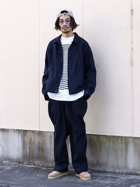 「marka（マーカ）のアイテム（ブルゾン）」を使った、ARKnets STAFFさん（メンズ・175cm）の冬コーディネート