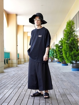 「orSlow（オアスロウ）のアイテム（帽子）」を使った、ARKnets STAFFさん（メンズ・170cm）の春コーディネート