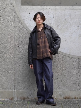 「アイテム（その他アウター）」を使った、ARKnets STAFFさん（メンズ・172cm）の秋コーディネート