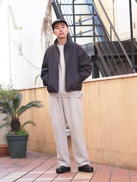 「CIOTA（シオタ）のアイテム（ブルゾン）」を使った、ARKnets STAFFさん（メンズ・178cm）の冬コーディネート