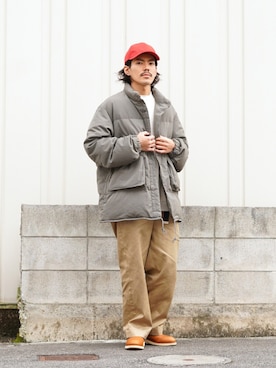 「orslow」｜「アイテム（スウェット）」を使った、ARKnets STAFFさん（メンズ・172cm）の冬コーディネート