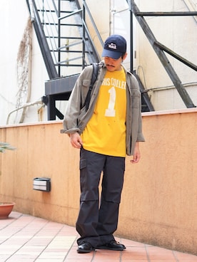 「WOOLRICH（ウールリッチ）のアイテム」を使った、ARKnets STAFFさん（メンズ・172cm）の春コーディネート
