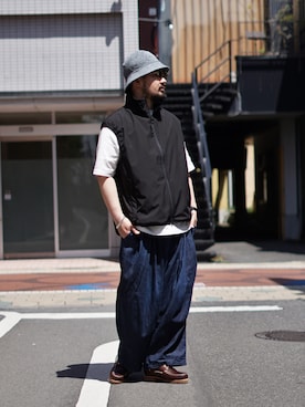 「ABU GARCIA（アブ・ガルシア）のアイテム（Tシャツ/カットソー）」を使った、ARKnets STAFFさん（メンズ・173cm）の春コーディネート