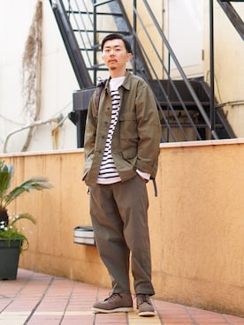「ARKnets」｜「アイテム（ジャケット/アウター）」を使った、ARKnets STAFFさん（メンズ・178cm）の春コーディネート