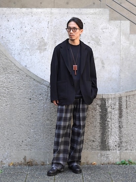 「アイテム（アクセサリー、ブラウン系）」を使った、ARKnets STAFFさん（メンズ・169cm）の秋コーディネート