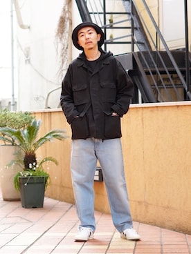 「orSlow（オアスロウ）のアイテム（ジャケット/アウター）」を使った、ARKnets STAFFさん（メンズ・178cm）の春コーディネート