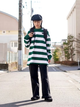 「Carhartt WIP（カーハートダブリューアイピー）のアイテム」を使った、ARKnets STAFFさん（レディース・158cm）の春コーディネート