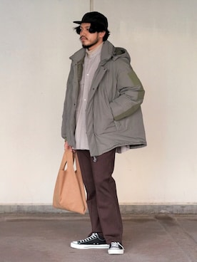 「marka（マーカ）のアイテム（ダウンジャケット/コート）」を使った、ARKnets STAFFさん（メンズ・174cm）の冬コーディネート