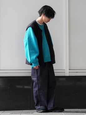 「BALLAST ARK（バラストアーク）のアイテム（スウェット）」を使った、ARKnets STAFFさん（メンズ・165cm）の冬コーディネート