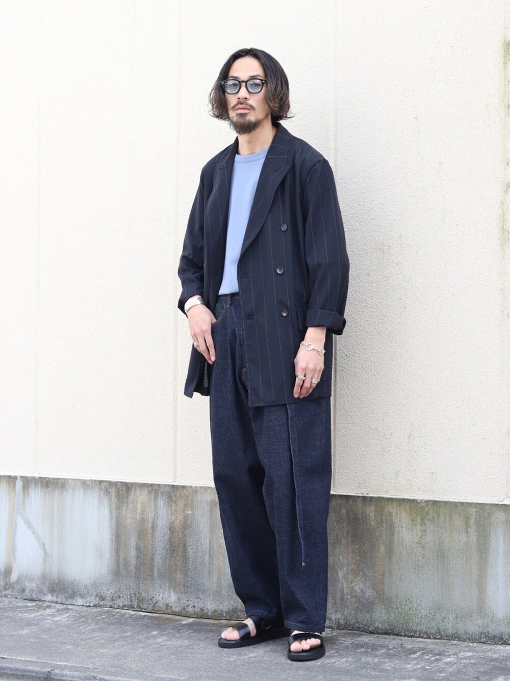 marka / マーカ：W.B SHIRT JACKET - 2/72 wool z twist tropical wide