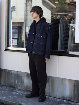 「marka（マーカ）のアイテム（デニムジャケット）」を使った、ARKnets STAFFさん（メンズ・181cm）の冬コーディネート
