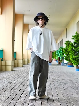 「ABU GARCIA（アブ・ガルシア）のアイテム（帽子）」を使った、ARKnets STAFFさん（メンズ・168cm）の夏コーディネート