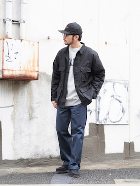 「ARKnets」｜「アイテム（ジャケット/アウター）」を使った、ARKnets STAFFさん（メンズ・178cm）の春コーディネート