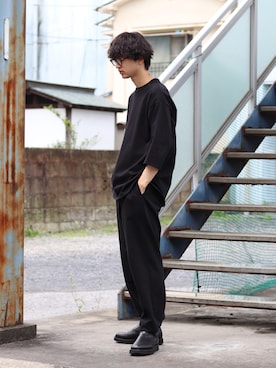 「marka（マーカ）のアイテム（スウェットパンツ）」を使った、ARKnets STAFFさん（メンズ・181cm）の夏コーディネート