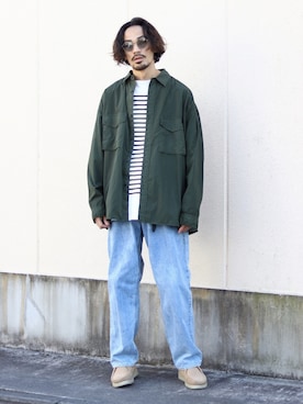 「Graphpaper（グラフペーパー）のアイテム」を使った、ARKnets STAFFさん（メンズ・175cm）の冬コーディネート