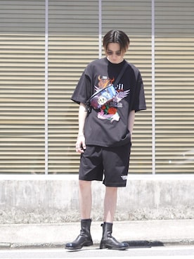 「ARKnets（アークネッツ）のアイテム」を使った、ARKnets STAFFさん（メンズ・183cm）の夏コーディネート
