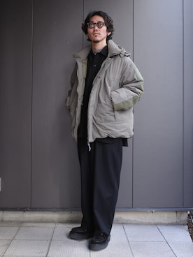 「marka（マーカ）のアイテム（ダウンジャケット/コート）」を使った、ARKnets STAFFさん（メンズ・175cm）の秋コーディネート