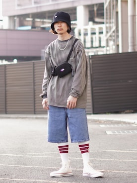 「marka（マーカ）のアイテム（トップス）」を使った、ARKnets STAFFさん（メンズ・171cm）の春コーディネート