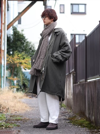 marka ウール リネン バックサテン モッズパーカー size 1