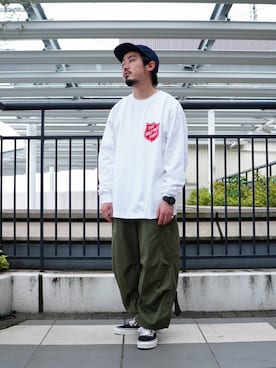 「WP（ダブリューピー）のアイテム」を使った、ARKnets STAFFさん（メンズ・166cm）の夏コーディネート