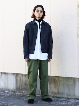 「COMOLI（コモリ）のアイテム（ジャケット/アウター）」を使った、ARKnets STAFFさん（メンズ・173cm）の冬コーディネート
