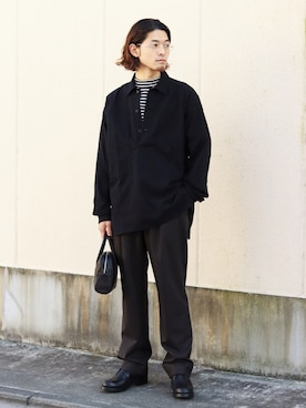 marka / マーカ：UTILITY SHIRT PULL OVER - COTTON/WOOL VIELLA