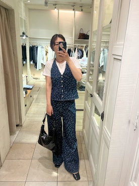 「アイテム（セットアップ）」を使った、yuko iwamotoさん（レディース・168cm）の春コーディネート