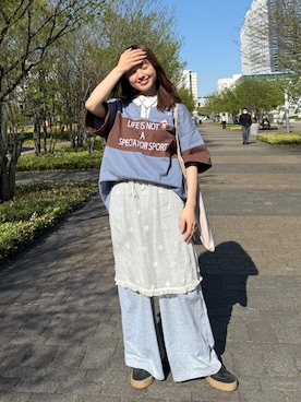 「ALAND（エーランド）のアイテム」を使った、ぱっちさん（レディース・158cm）の春コーディネート