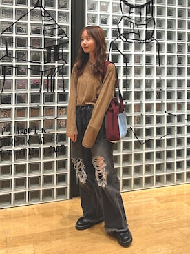 「シアートップス」｜ぱっちさん（レディース・158cm・20代）の秋コーディネート