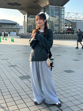 「アイテム（スウェットパンツ）」を使った、ぱっちさん（レディース・158cm）の秋コーディネート