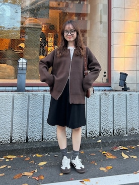 ぱっちさん（骨格ウェーブ・レディース・158cm）の秋コーディネート