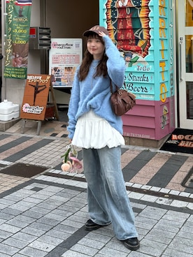 「アイテム（ローファー）」を使った、ぱっちさん（レディース・158cm・20代）の冬コーディネート