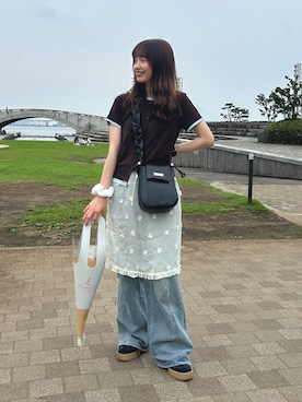 「MARY QUANT（マリークワント）のアイテム」を使った、ぱっちさん（レディース・158cm）の夏コーディネート