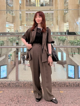 「GLOBAL WORK（グローバルワーク）のアイテム」を使った、ぱっちさん（レディース・158cm）の夏コーディネート