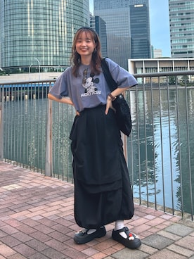 「アイテム（カチューシャ）」を使った、ぱっちさん（レディース・158cm）の夏コーディネート