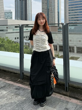 「THE YOn（ザヨン）のアイテム」を使った、ぱっちさん（レディース・158cm）の春コーディネート
