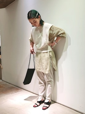 「note et silence （ノートエシロンス）のアイテム（バッグ）」を使った、mikako さん（レディース・160cm）の夏コーディネート