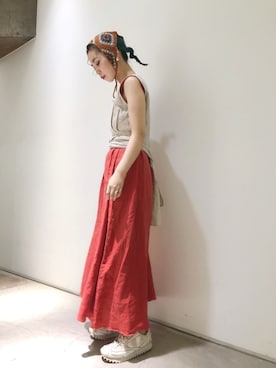 「nitca（ニトカ）のアイテム」を使った、mikako さん（レディース・160cm）の夏コーディネート