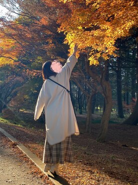 「chocomee（チョコミー）のアイテム（その他アウター）」を使った、Saaiさん（レディース・158cm）の冬コーディネート