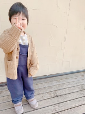 「ZARA（ザラ）のアイテム（オールインワン・サロペット）」を使った、hinaさん（キッズ・100cm）の冬コーディネート