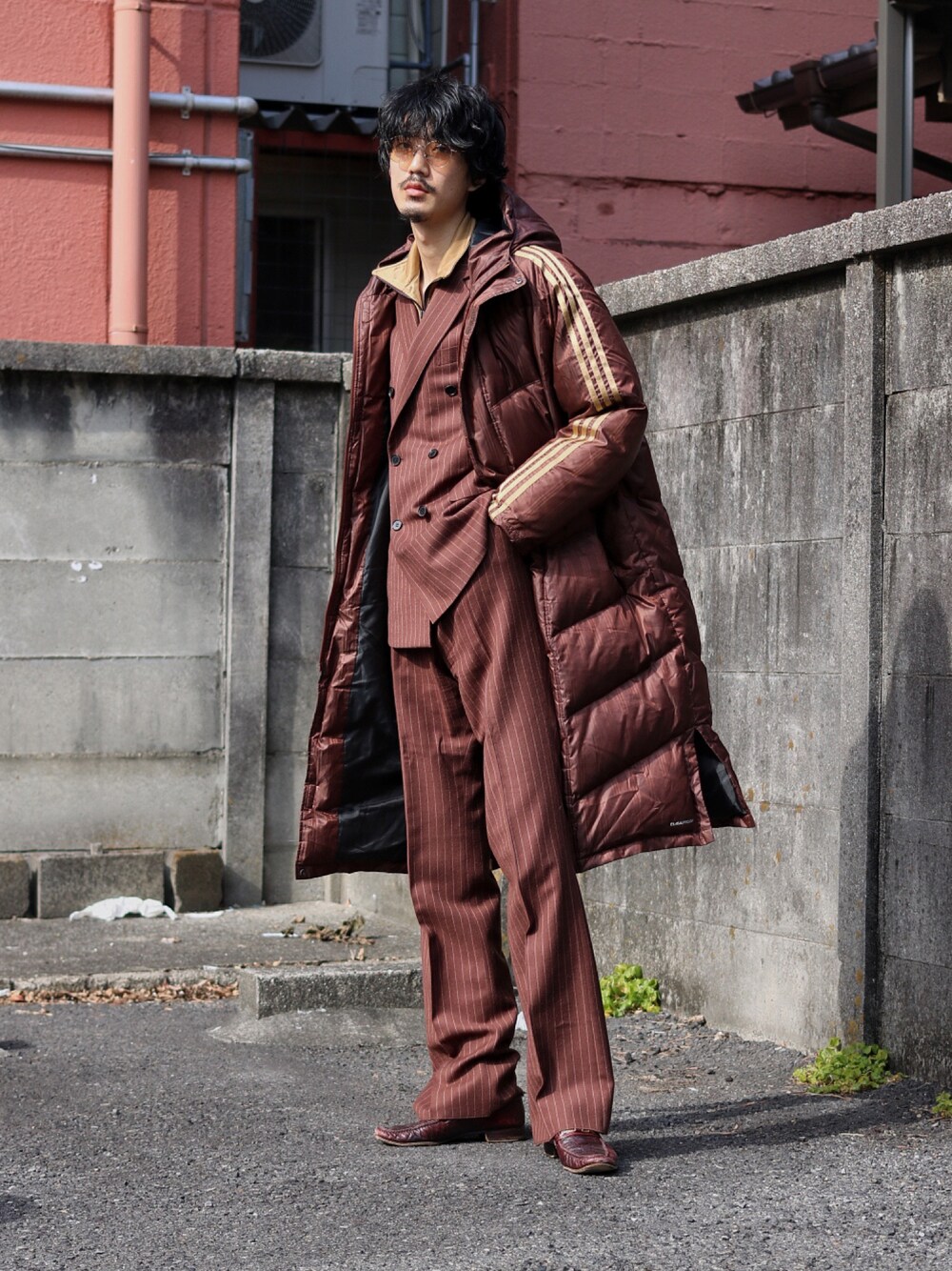 adidasのアイテムを使った「ベンチコート」のメンズ人気ファッション