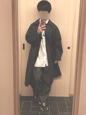 「春服デビュー宣言」｜「アイテム（ステンカラーコート）」を使った、りんすけさん（メンズ・171cm）の春コーディネート