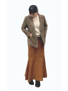 「アイテム（テーラードジャケット）」を使った、machioさん（レディース・168cm）の秋コーディネート