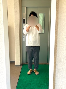 「TRIOP （トリオプ）のアイテム」を使った、ビックバンベイダーさん（メンズ・176cm）の夏コーディネート