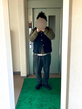 「weac.（ウィークス）のアイテム」を使った、ビックバンベイダーさん（メンズ・176cm）の冬コーディネート