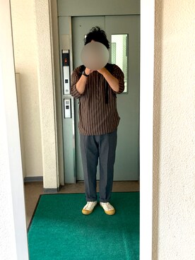 「PRAS（プラス）のアイテム（スニーカー）」を使った、ビックバンベイダーさん（メンズ・176cm）の夏コーディネート