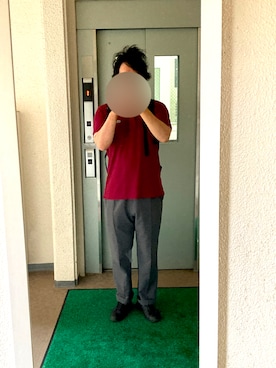 「EEL（イール）のアイテム（パンツ）」を使った、ビックバンベイダーさん（メンズ・176cm）の夏コーディネート