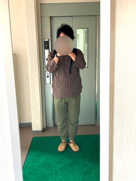 「weac.（ウィークス）のアイテム」を使った、ビックバンベイダーさん（メンズ・176cm）の夏コーディネート